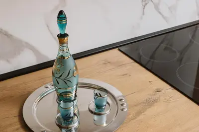 a toothbrush sitting on a plate on a table at Bright, Newly Renovated Condo Near Danube River in Belgrade