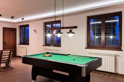 a billiard room with a pool table at Serenity hill in Draževac