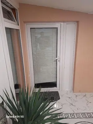 a front door of a house with a plant at Dream 5 in Belgrade