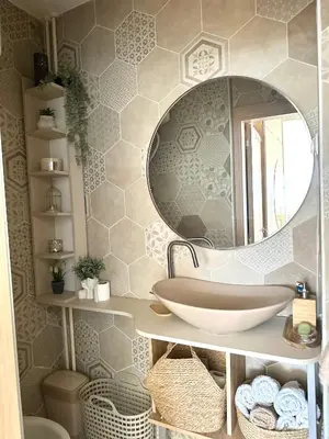 a bathroom with a sink and a mirror at Golden Sunset Terrace Apartment Ana in Belgrade