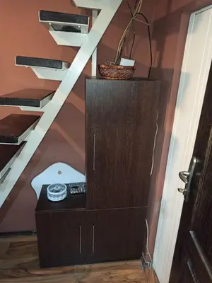 a room with a shelf with a toilet in it at Stan u centru grada za 2 plus 1 osoba in Belgrade