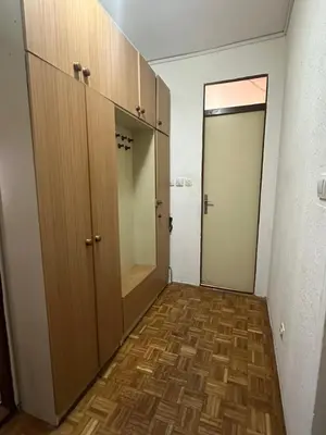an empty room with a door and a hallway at Apartment Crystal in Belgrade