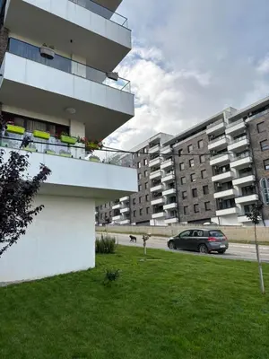 a building with flowers on the side of it at Sunny Nest in Belgrade