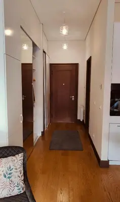an empty room with a hallway with a door at Residence in Belgrade