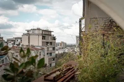 a view of a city from a building at BGLAB Small Rooftop in Belgrade