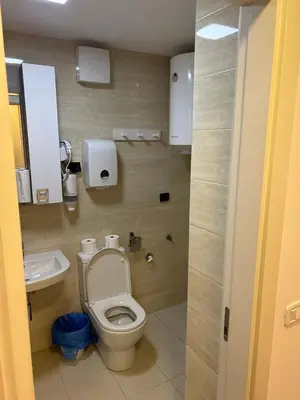 a bathroom with a toilet and a sink at A Blok A12 in Belgrade