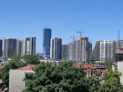 a view of a city with tall buildings at 12 Beds 4 Baths 2 Renovated Apts 2nd & 3rd Flr in Belgrade
