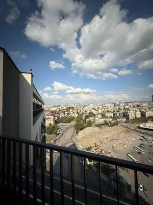 a view of a city from a balcony at Penthouse with River View BW in Belgrade