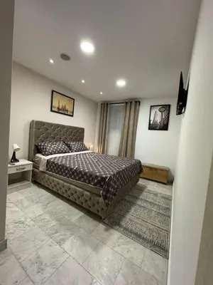 a bedroom with a large bed in a room at Apartman Knez in Belgrade
