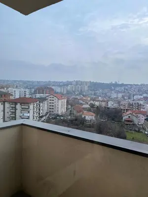 a view of a city from a balcony at Mimura stan in Belgrade