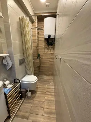 a bathroom with a toilet and a sink at Apartment Dana in Belgrade