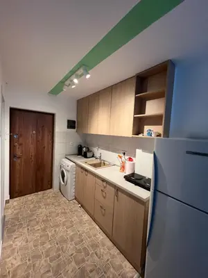 a kitchen with a refrigerator and a dishwasher at Fontana in Belgrade