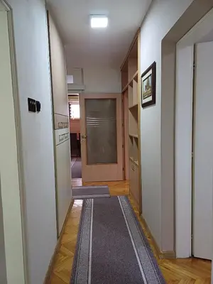 a hallway with a door leading to a room at Beautiful house in Smederevo