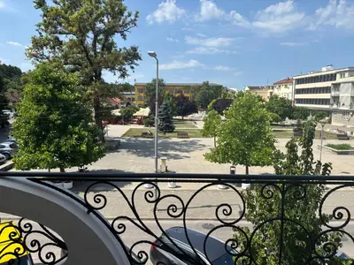 a balcony with a view of a parking lot at Apartman Popovic 2 in Ub