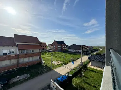 a view of a residential neighborhood with houses at Belgrade Airport luxury 2 room in Surčin
