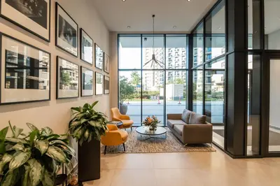 a living room with a couch and chairs at BW Simfonija 1 in Belgrade