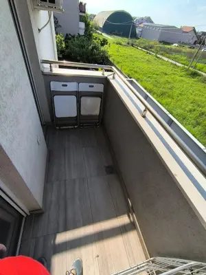 a view from the top of a balcony of a house at Apartment for a day, Zemun, Altina, two rooms in Belgrade