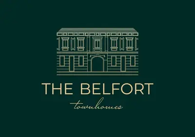 a drawing of a building with the beloitoitizons at The Belfort Townhomes - Lux Salon in Belgrade