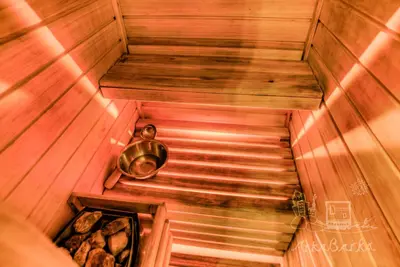 an overhead view of a sauna with a person in it at ArkaBarka 2- Floating Dream Rooms and Apartments in Belgrade