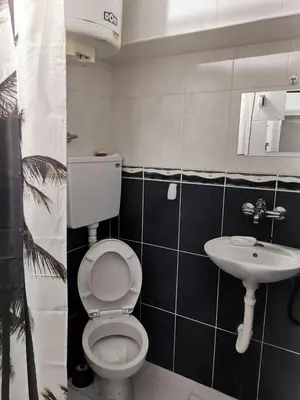 a bathroom with a toilet and a sink at The Best Offer in Belgrade
