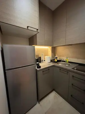 a kitchen with a stainless steel refrigerator and a sink at Todd in Belgrade