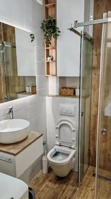 a bathroom with a toilet and a sink at Brod Trgovacka in Žarkovo