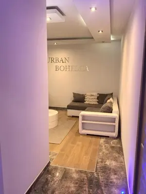 a living room with a couch in a room at Kalemegdan park & Zoo - City center in Belgrade