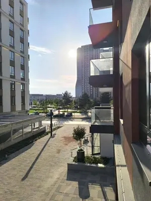 a view of a city street from a building at Belgrade Waterfront Shine Quartet 3 in Belgrade