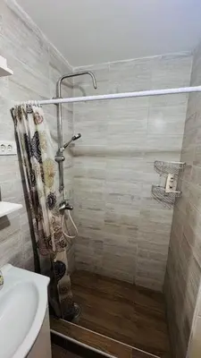 a bathroom with a shower and a sink at Apartment Balkan in Belgrade