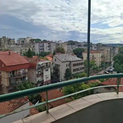 a view of a city from a balcony at BelMont Vračar in Belgrade