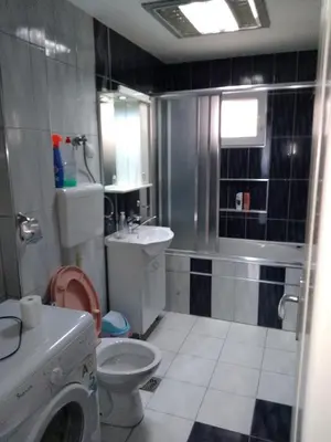 a bathroom with a toilet and a sink at Zemun in Belgrade