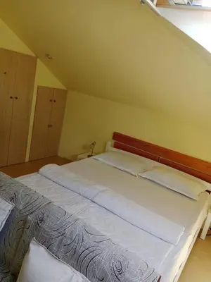 a bedroom with two beds in a room at Stan Na Dan - Mladenovac in Mladenovac