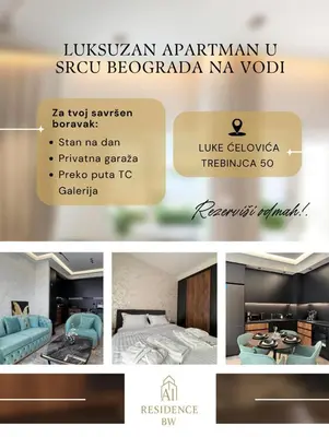 a collage of pictures of a hotel room at Elegant 2BR BW Apartment 2 Bathrooms -Private Garage A1 Residence Bw in Belgrade