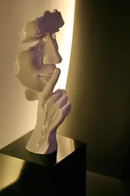 a statue of a man with his hand on his face at Theater Hotel Belgrade in Belgrade