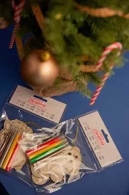 a group of toothbrushes and candy canes on a table at Ollio Balkan Escape in Belgrade