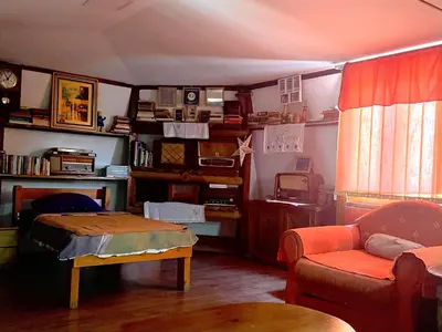 a living room with a couch and a table at Apartment Jancic in Smederevo