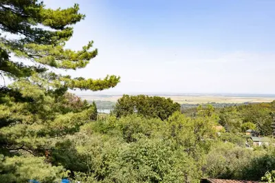 a view from the top of a hill with trees at Kućica na brdu-Zaklopača in Zaklopača