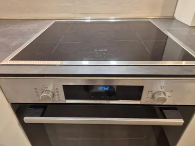 a microwave oven in a kitchen with a counter top at A Blok Modern Apartment in Belgrade