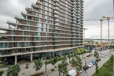 an aerial view of a large apartment building at BW Terra Lux in Belgrade