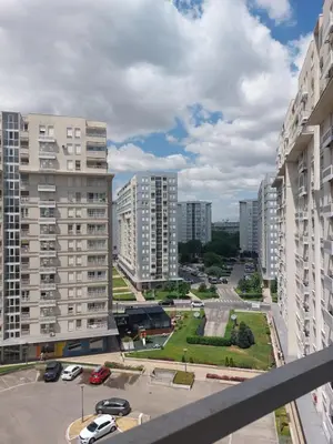 a view of a city with tall buildings at DELTA CITY apartments in Novi Beograd