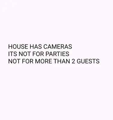 a house has cameras its not for parties not for more than guests purple text at Pure nature lovely view house in Zaklopača