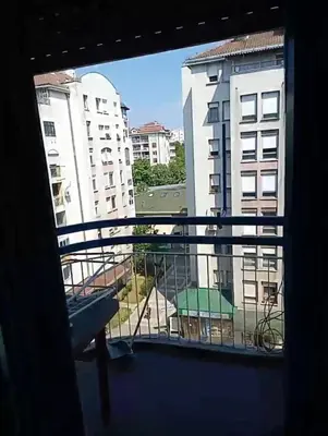 a view from a balcony of a building at New Year Loft in Belgrade