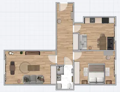 a floor plan of a small house at Ollio Elegant Vintage in Belgrade