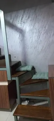 a room with two bunk beds and a wall at Apartment Cabin-Style in Belgrade