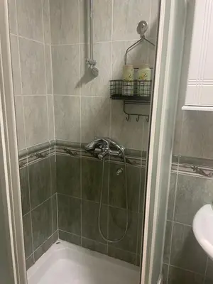 a bathroom with a shower and a sink at New Luxury Strict Center Apartment in Belgrade