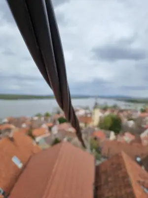 a view of a city from an airplane at Belgrade center studio apartment in Belgrade