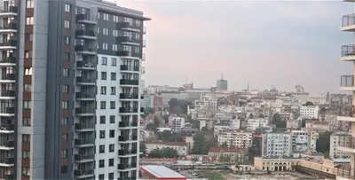 a view of a city with tall buildings at Romantic One Bedroom Home at BW-City and Park View in Belgrade