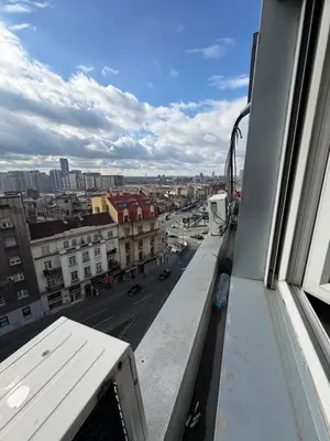 a view of a city from a balcony at Knez Mihailova street in Belgrade in Belgrade
