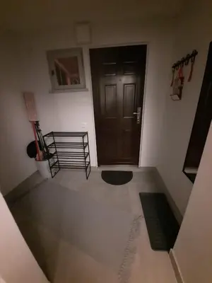 an empty room with a door and a floor at Comfort Studio in Belgrade