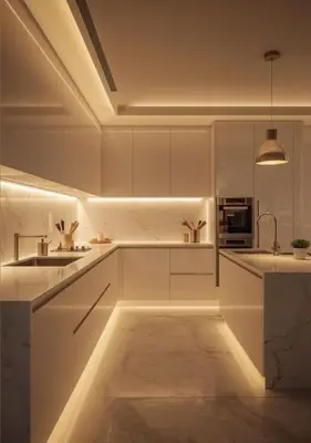 a kitchen with white cabinets and a sink and a stove at Capo Zen
